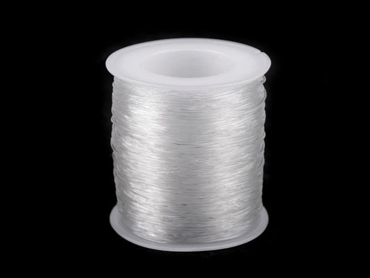 Elastic, transparent nylon thread |Ø0.8 mm| 80 m