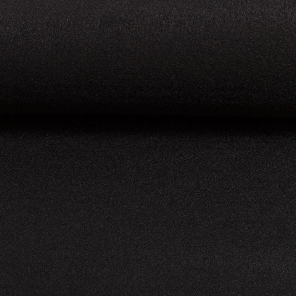 Felt fabric on rolls, 3 mm - black 550 g/m²