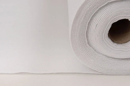 Felt fabric in rolls, soft, 1 mm - white 220 g/m²
