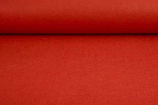 Felt fabric in rolls, soft, 1 mm - bright red 220 g/m²