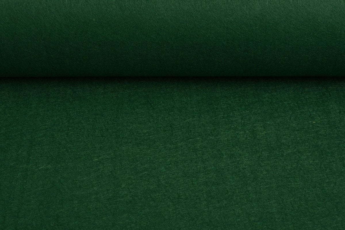 Felt fabric in rolls, soft, 1 mm - dark green 220 g/m²