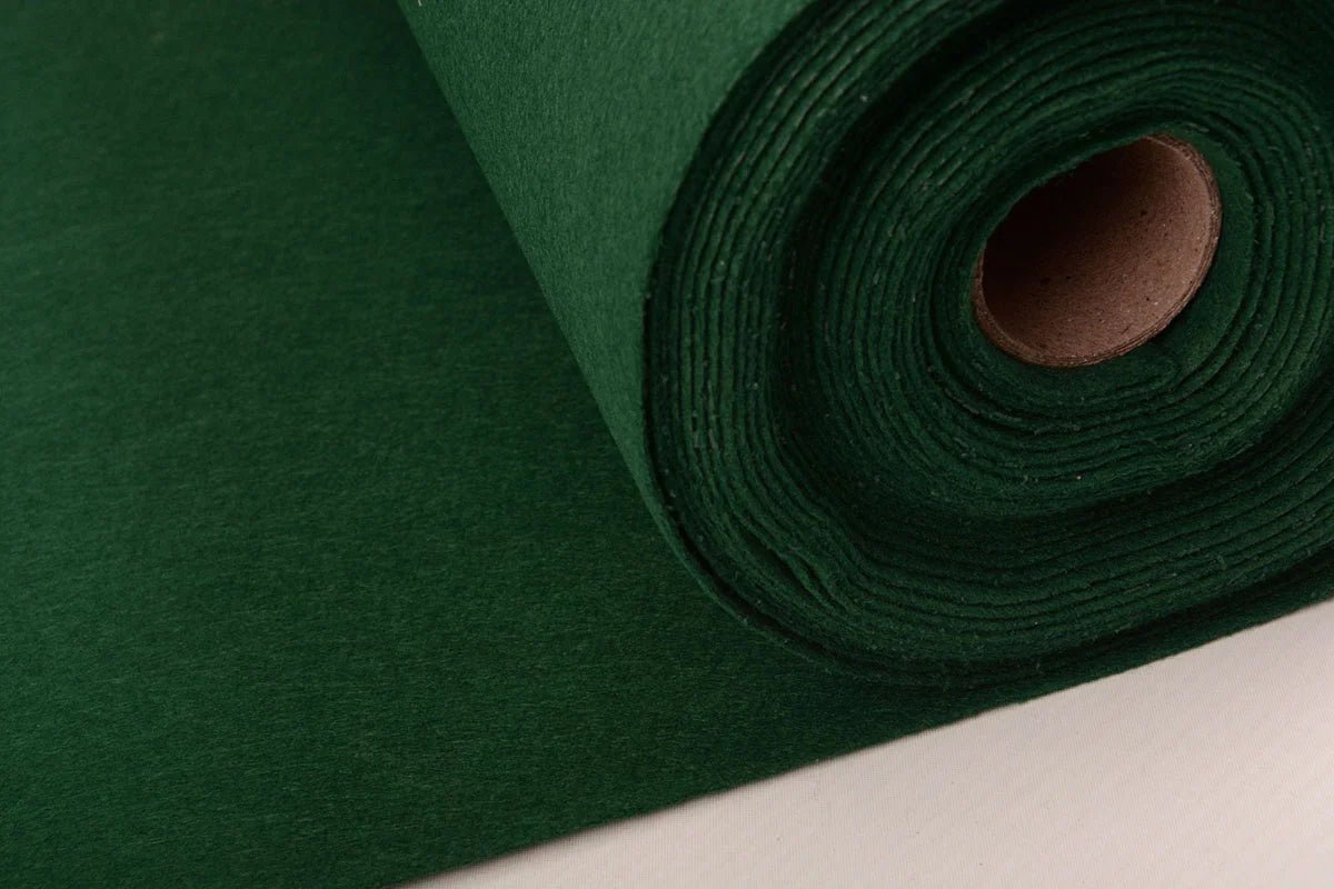 felt fabric by the roll, soft, 1 mm - dark green 220 g/m²