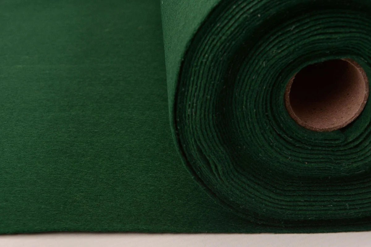 Felt fabric in rolls, soft, 1mm - dark green 220 g/m²