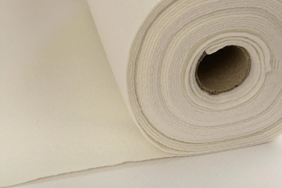 Felt fabric in rolls, soft, 1 mm - vanilla 220 g/m²