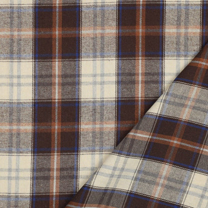 Flannel - brown with blue 150 g/m²