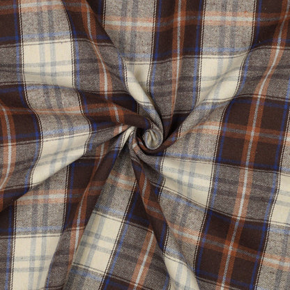 Flannel - brown with blue 150 g/m²