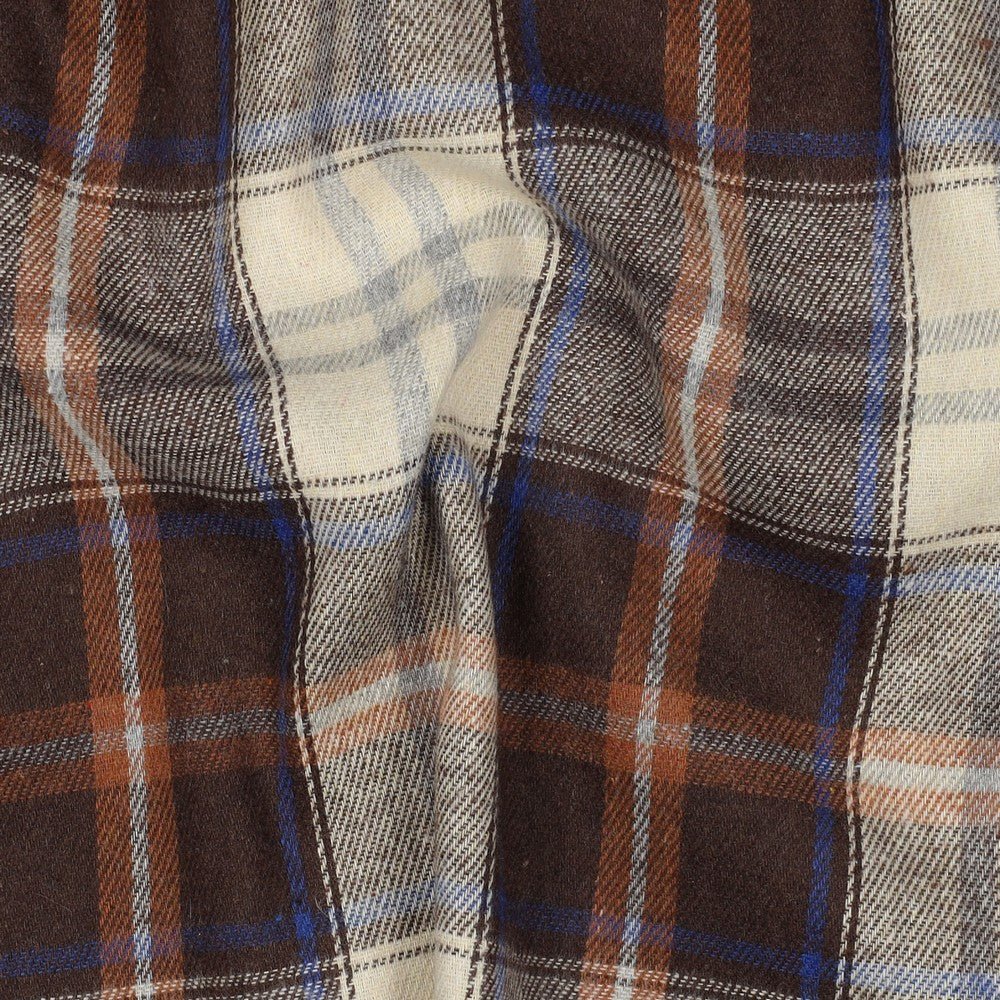 Flannel - brown with blue 150 g/m²