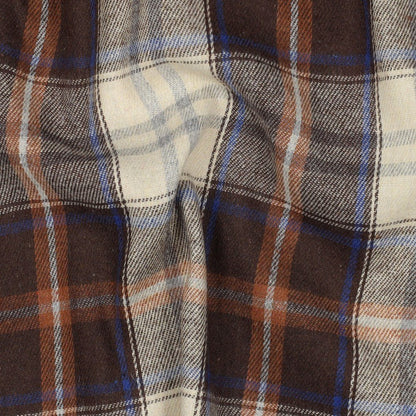 Flannel - brown with blue 150 g/m²