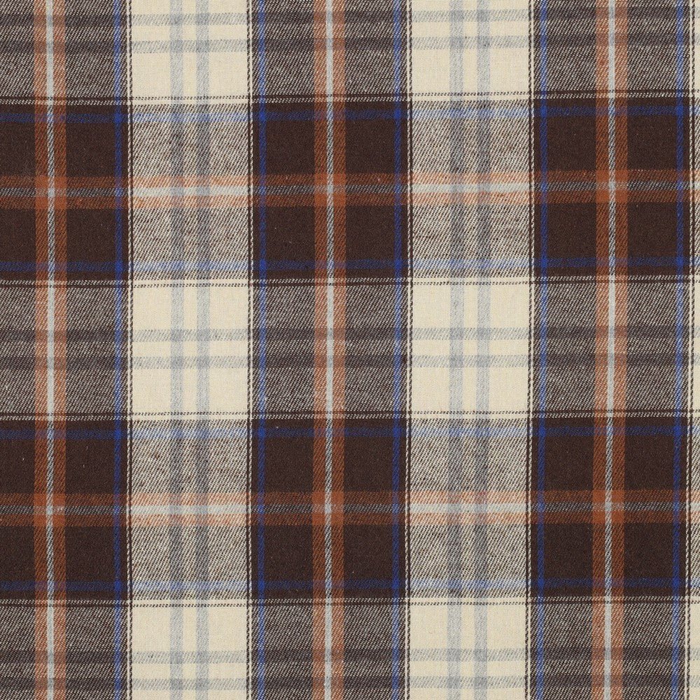 Flannel - brown with blue 150 g/m²