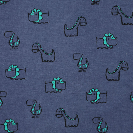 Flannel - dinosaurs 165 g/m²