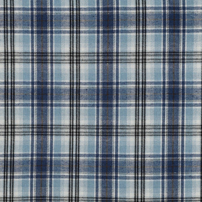 Attēls ar Flanelis - gaiši zils rūtains 137 g/m² – pieejams Šarlotes audumi