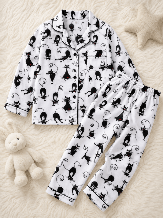 Image of a flannel cat – available online at Šarlotes audumi