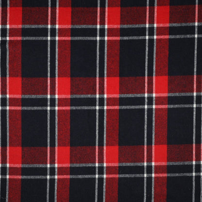 Flannel - red with black 260 g/m²