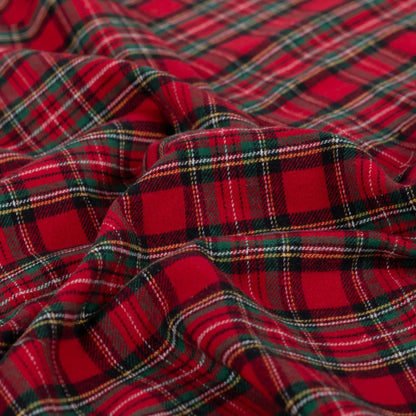 Image of Flannel - red plaid 135 g/m² – available at Šarlotes audumi