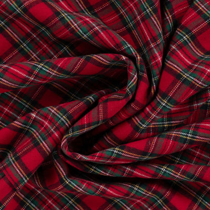 Image of Flannel - red checkered 135 g/m² – available at Šarlotes audumi