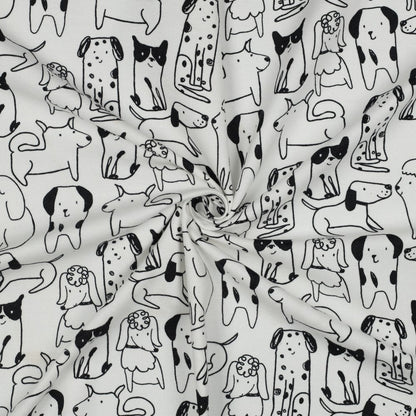 Image of flannel - dogs 165 g/m² – available at Šarlotes audumi