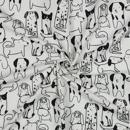 Image of flannel - dogs 165 g/m² – available at Šarlotes audumi