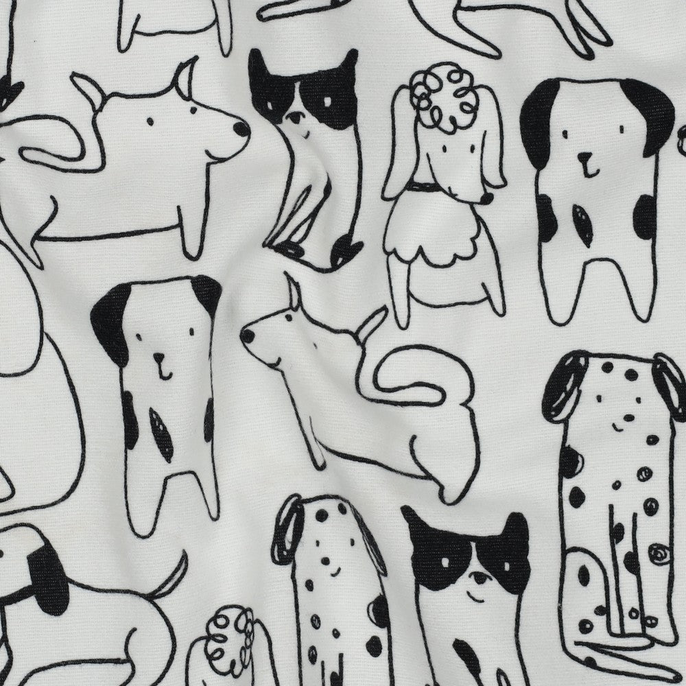 Image of Flannel - dogs 165 g/m² – available at Šarlotes audumi
