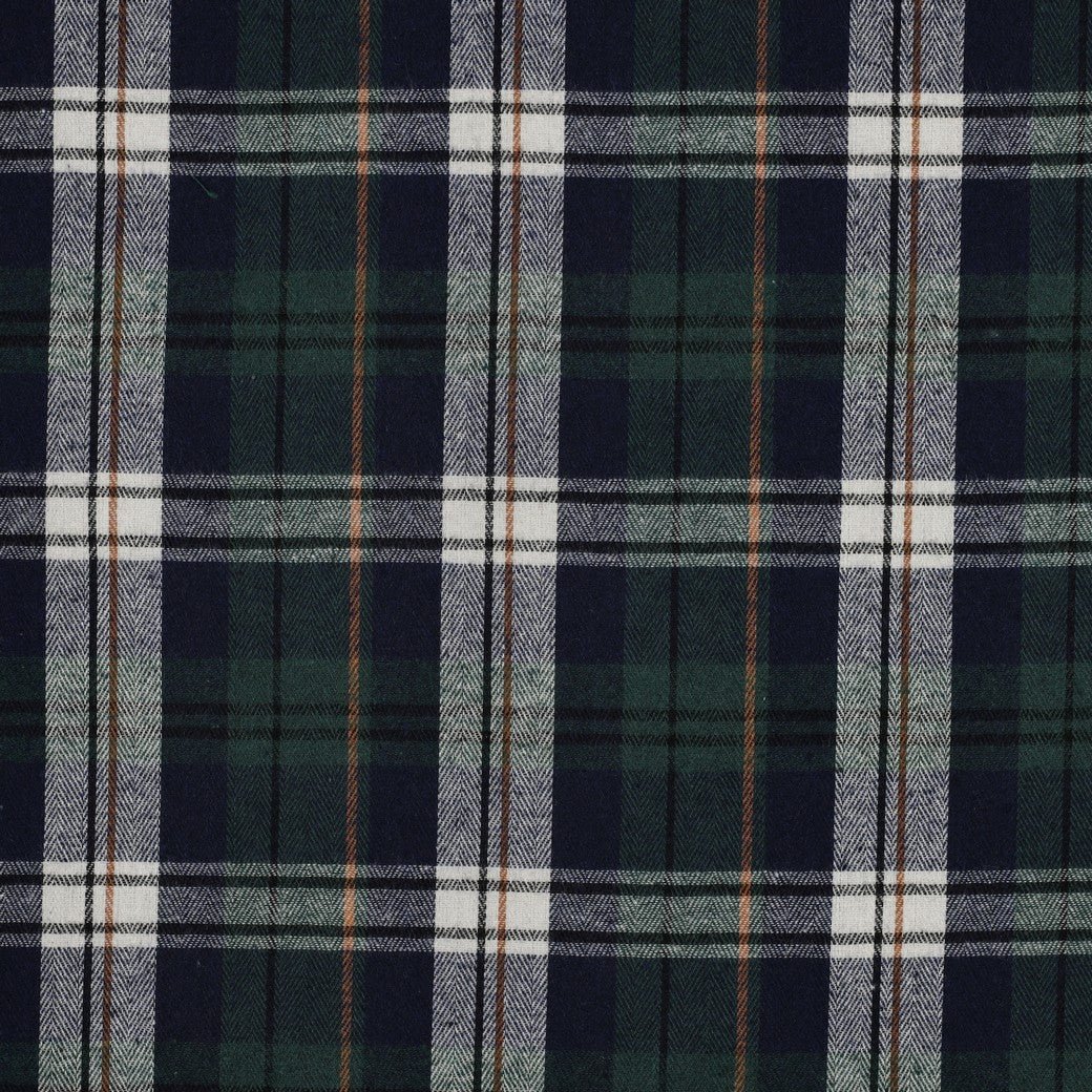 Image of flannel - dark green plaid 137 g/m² – available at Šarlotes audumi