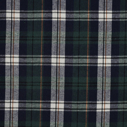 Image of flannel - dark green plaid 137 g/m² – available at Šarlotes audumi