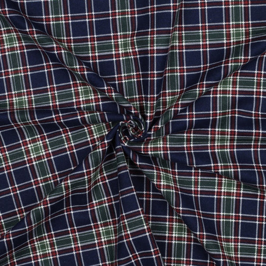 Image of flannel - green and blue checkered 165 g/m² – available at Šarlotes audumi