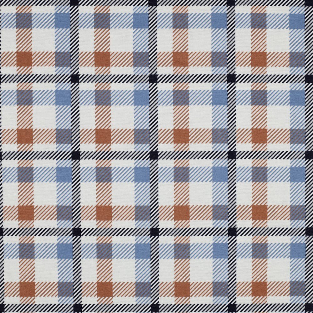 Blue plaid flannel 165 g/m²