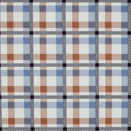 Blue plaid flannel 165 g/m²