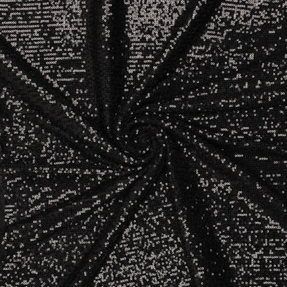 Image of sequin fabric - black 285 g/m² – available at Šarlotes audumi