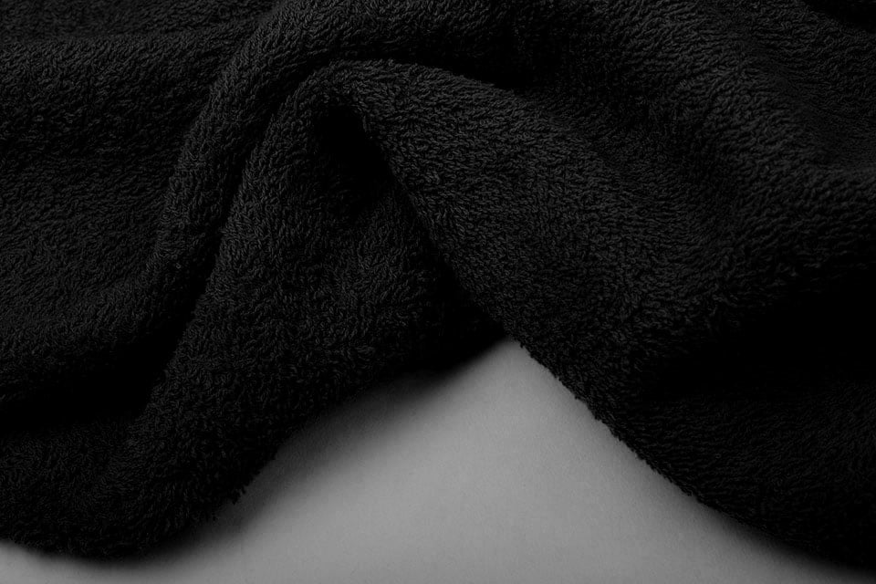 Black terry fabric 350 g/m²