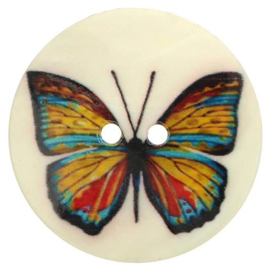 Shell buttons 22.5 mm - butterfly