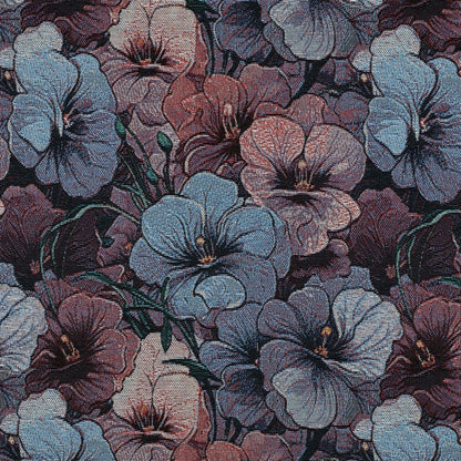 Image of a tapestry - pansies 290 g/m² – available at Šarlotes audumi