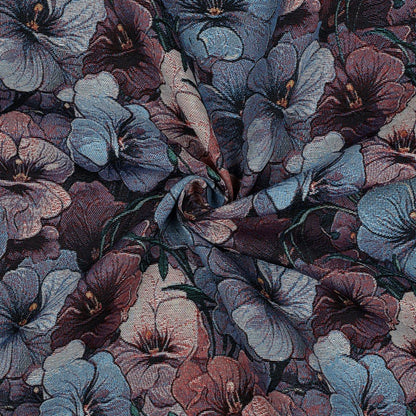 Image with tapestry - pansies 290 g/m² – available at Šarlotes audumi