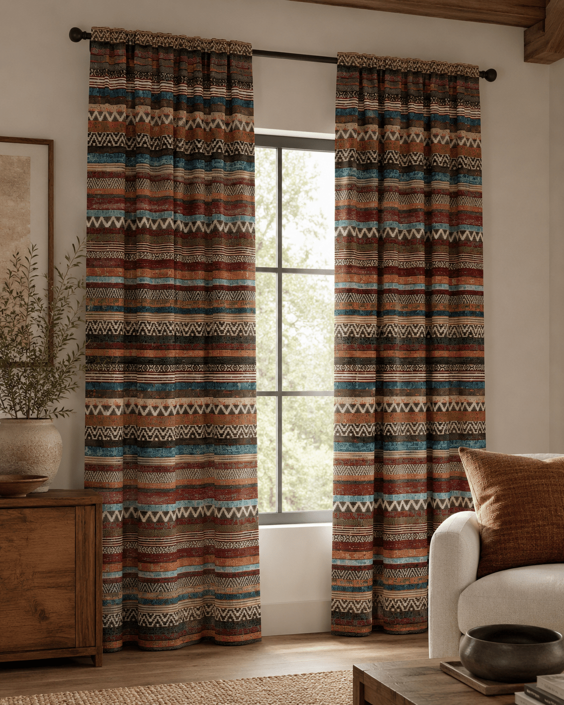 Obraz z wzorem gobelinowo-boho – dostępny online Šarlotes audumi