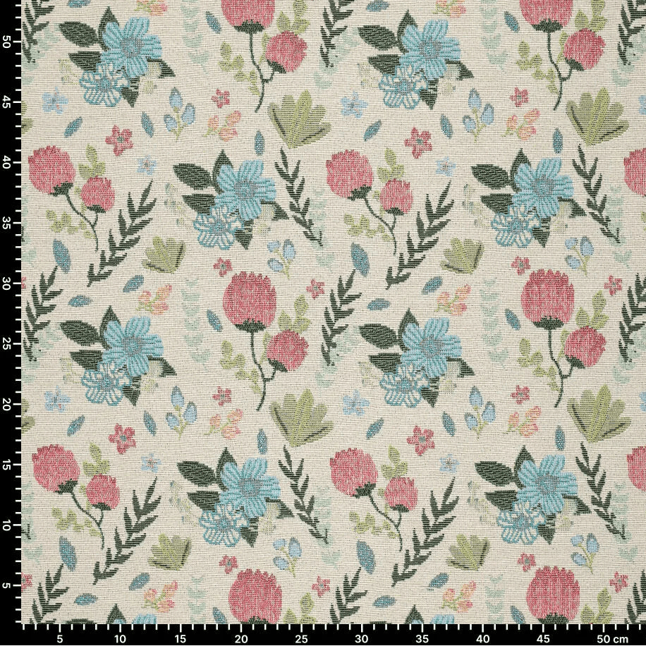 Image with tapestry - light flowers 240 g/m² – available at Charlotte Fabrics