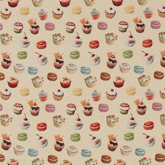 Image of tapestry - cupcakes 350 g/m² – available at Šarlotes audumi