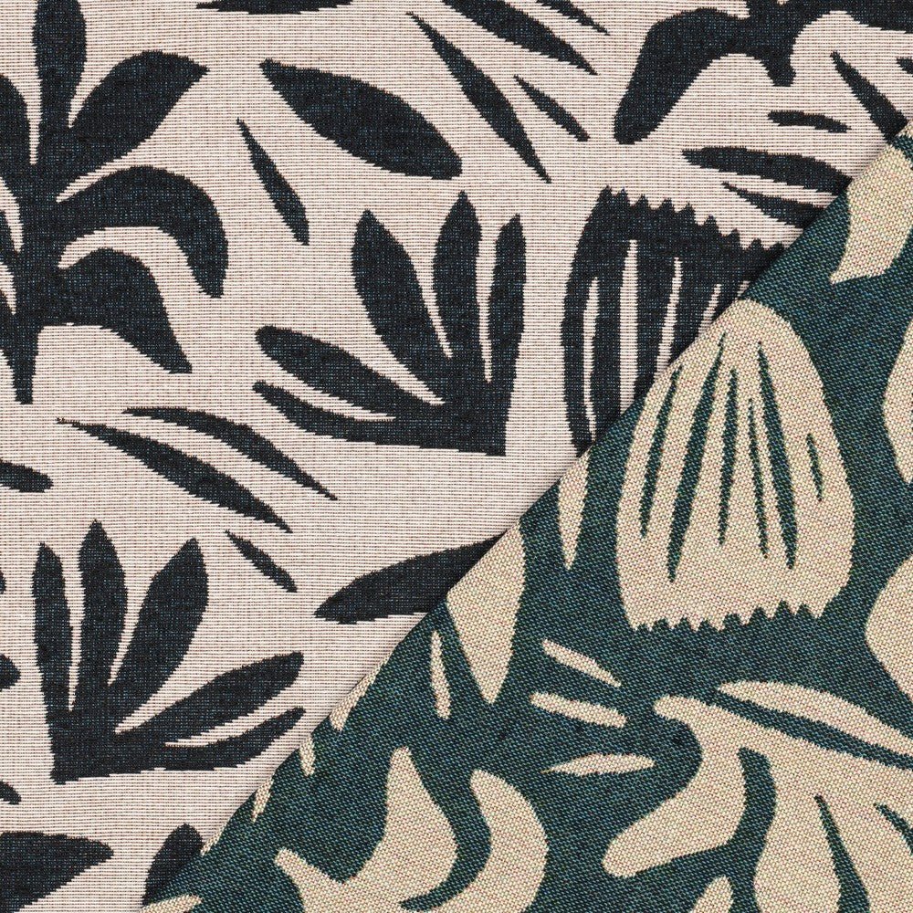 Tapestry - black leaves 310 g/m²