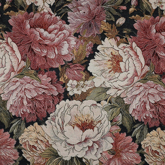 Tapestry with peonies 310 g/m² – available at Šarlotes audumi