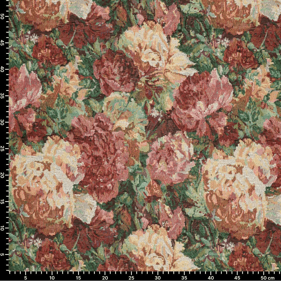 Tapestry with flowers 350 g/m² – available at Šarlotes audumi