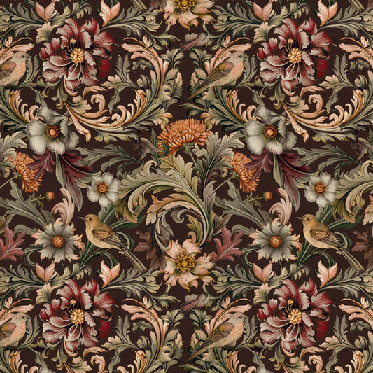 Gobelin z ptakiem w kwiatach – dostępny online w sklepie Charlotte Fabrics