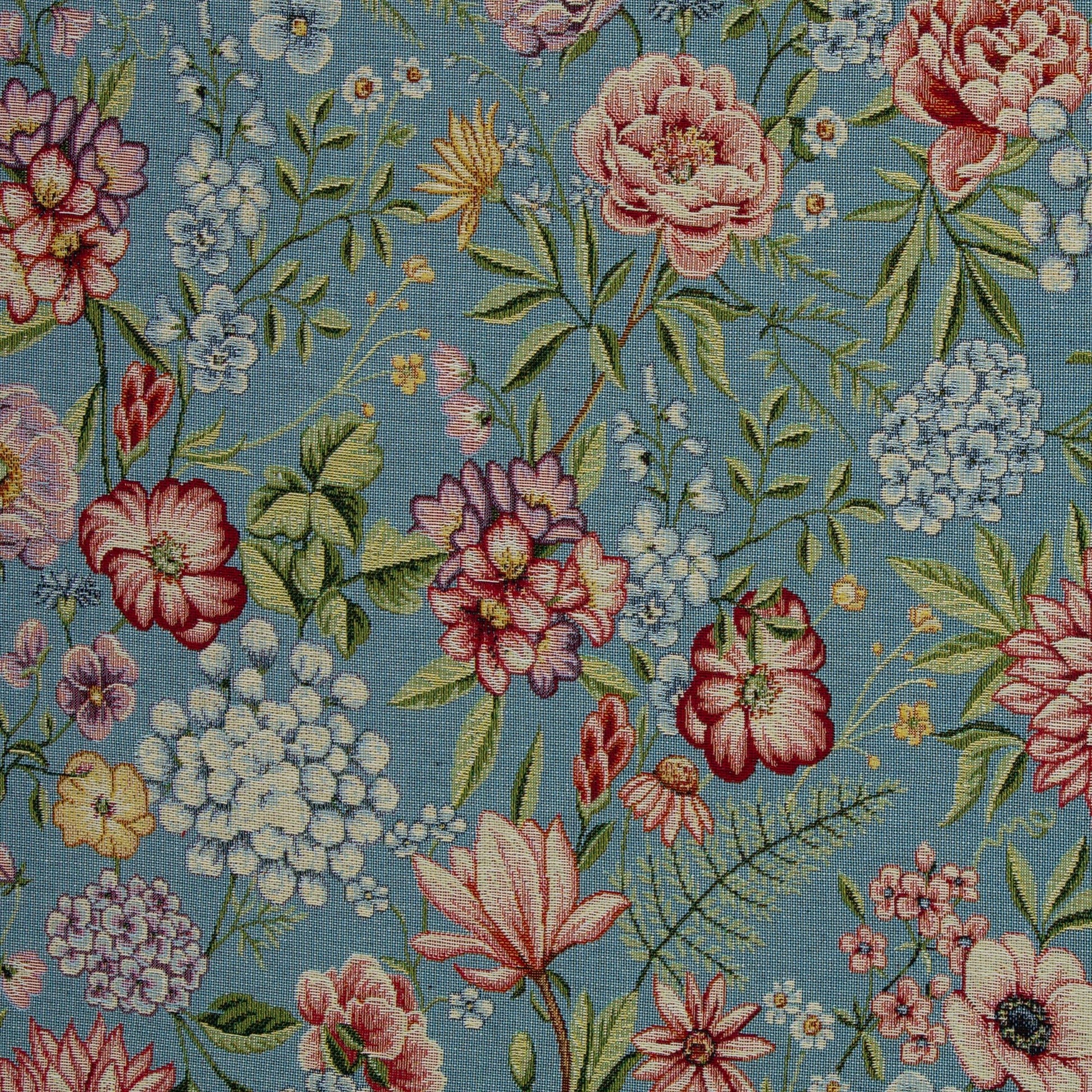 Tapestry - flower painting on a blue background 330 g/m²