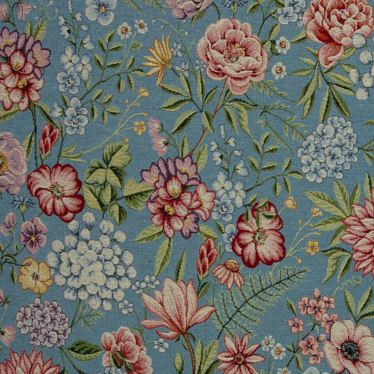 Tapestry - flower painting on a blue background 330 g/m²