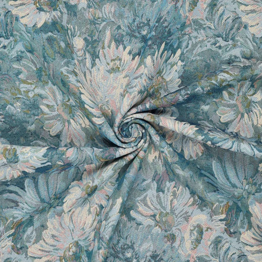 Tapestry - blue garden flowers 260 g/m²