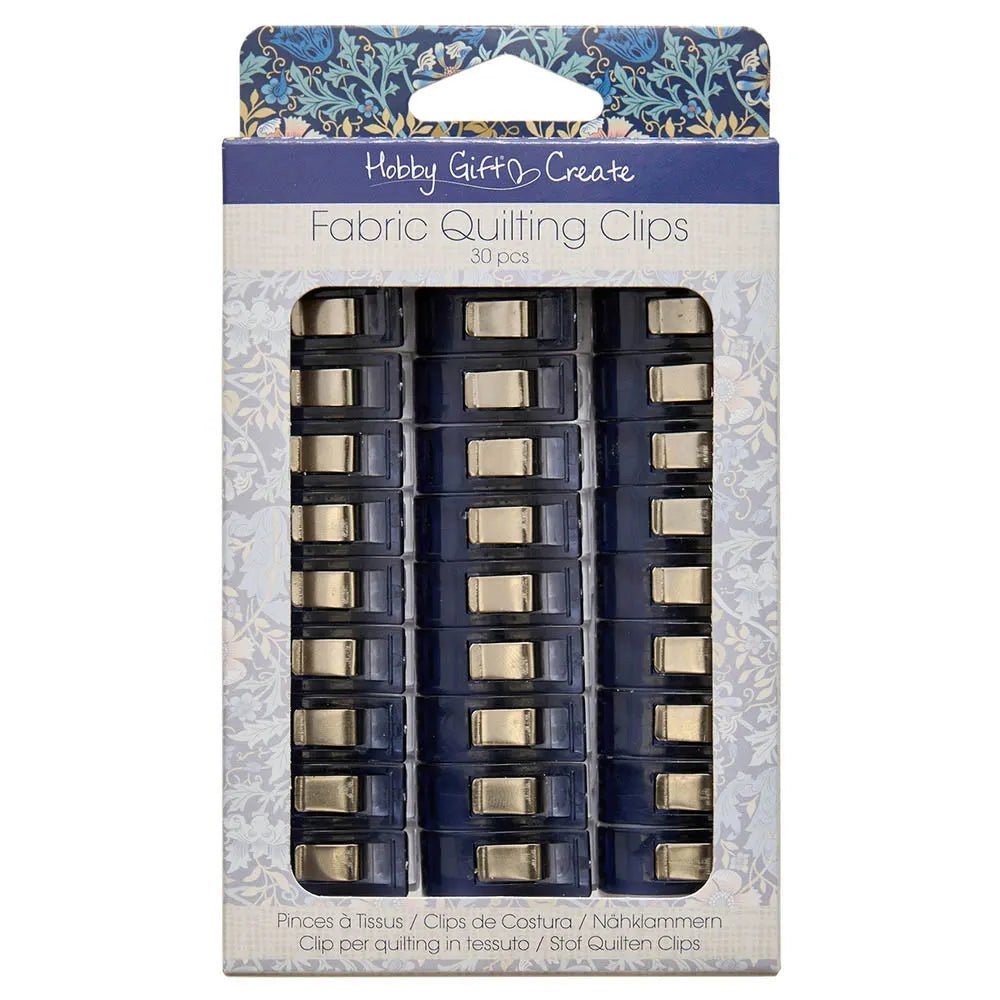Zdjęcie z klipsami do tkanin Hobby Gift Create QuiltClip 26x10 mm, 30 szt. – dostępne w Šarlotes audumi