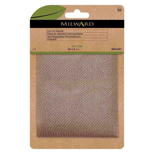 Iron-on clothing patch Milward 24x9cm - beige