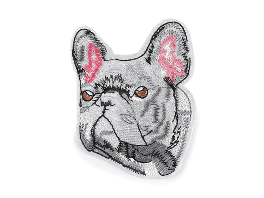 Iron-on bulldog patch | 5.8 x 7.7 cm
