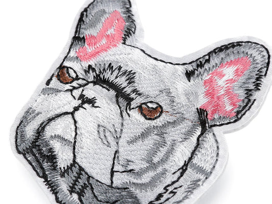 Iron-on bulldog patch | 5.8 x 7.7 cm