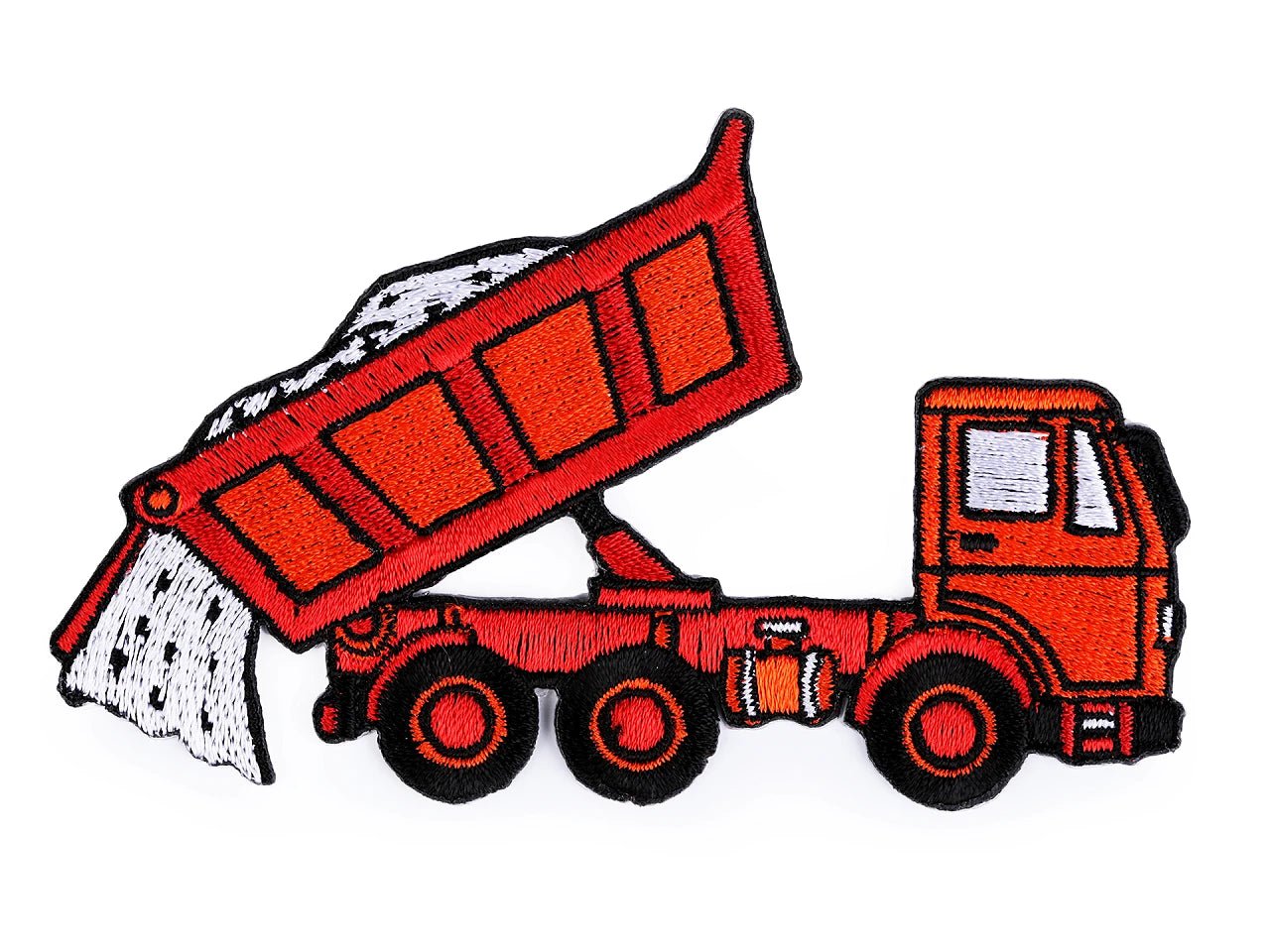 Image of an iron-on transport patch – available at Šarlotes audumi