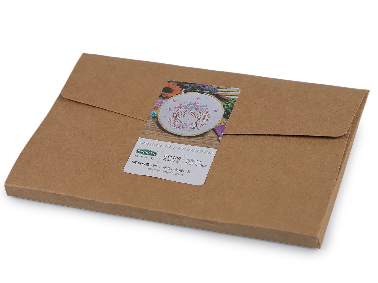 Image with embroidery kit with pre-printed motif|various designs – available at Charlotte’s fabrics
