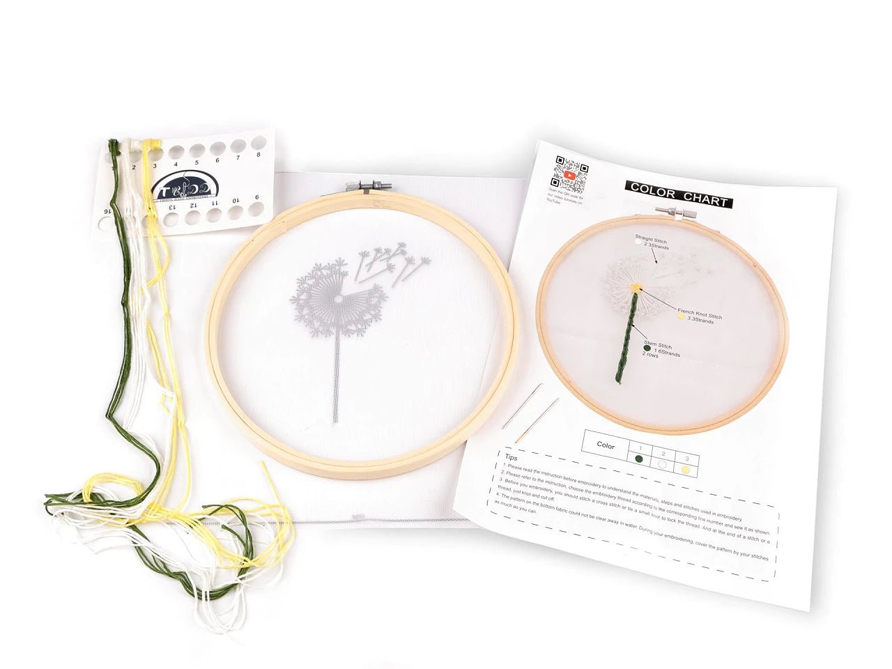 Embroidery kit - dandelion fluff
