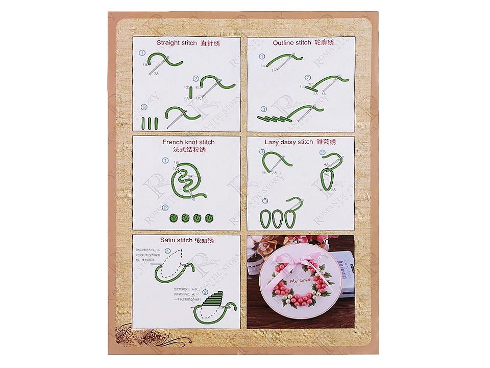 Image of Embroidery Kit - Flower Bouquet – available at Šarlotes audumi